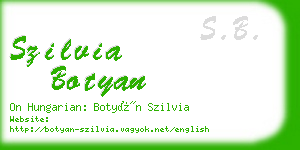 szilvia botyan business card